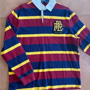 Ralph Lauren Polo Shirt Striped Rugby Collar